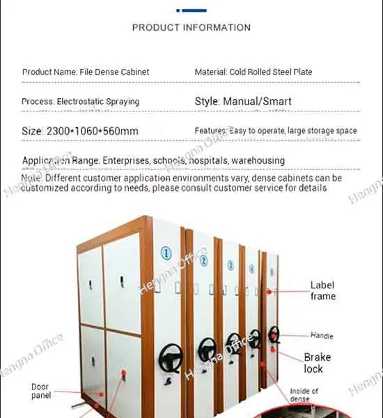 Hengna Corporate File Storage Mobile Shelving - Efficient Mobile Shelving for Corporate Offices Supplier