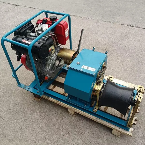 5T Shaft-Drive Diesel Motorized Grinder Winch - High Traction Force photo-4