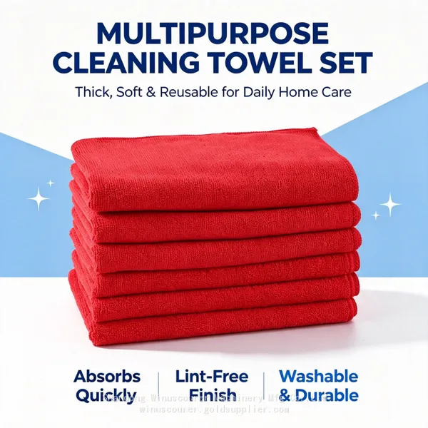 80%Polyester 20%Polyamide Microfiber Cleaning Towel Custom Printed Microfiber Rag for Car Kitchen Hotel photo-2