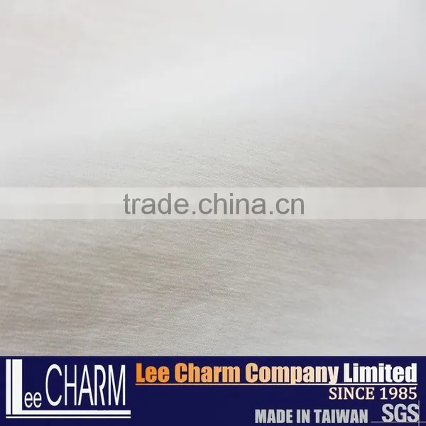 White Thin Elastic Plain Fabric Nylon Spandex photo-2
