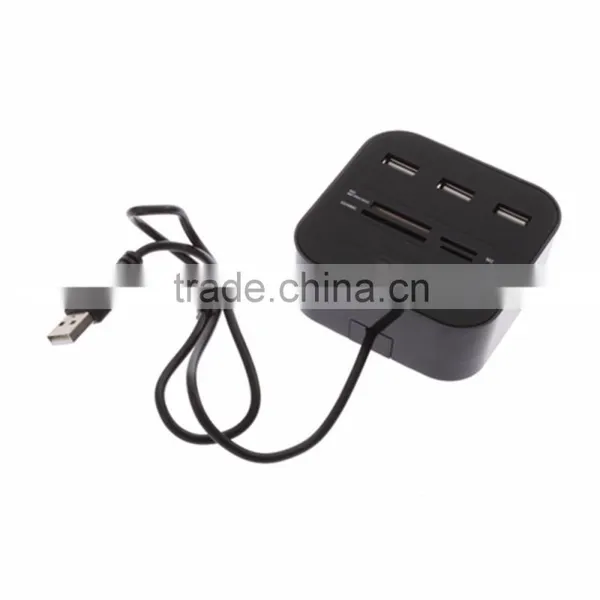 All in One Multi-card Card Reader With 3 Ports USB 2.0 Hub Combo for MMC/M2/MS Wholesale photo-4