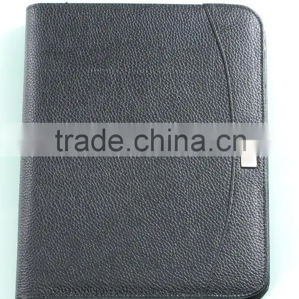 Promotion Gift Item Custom High Quality a4 Leather Portfolio Folder photo-2