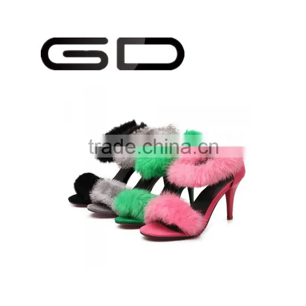 Popular Ladies Fuzzy Sandals New Year Promotion Ladies Sandal Shoe Latest Fashion Womens Sandals on Sale photo-5