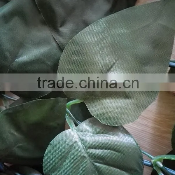 100X300cm Outdoor Decorative Peach Leaves Fence Garden Plastic Fence photo-2