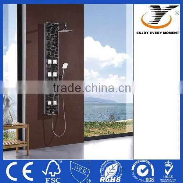 Black Hanging Bathroom PVC Shower Pillar Space Saving
