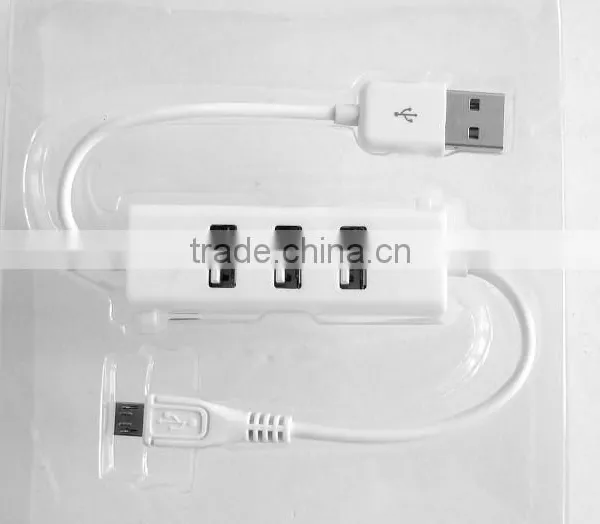 Computer USB Micro Phone Charge Cable With 3 Port Usb Hub photo-6