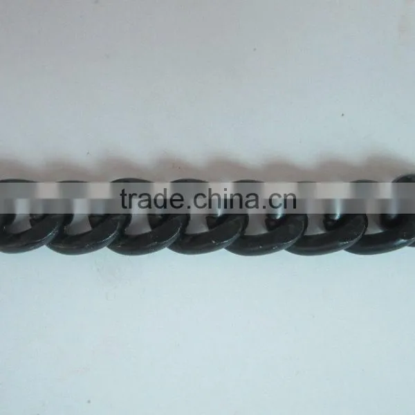 Custom Black Color Curb Oval Link Thick Chain For Wholesale