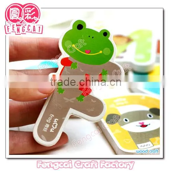 Custom Made Wood Alphabet Letter With Animal Pattern(Wooden Craft in Laser-cutting & Engraving)