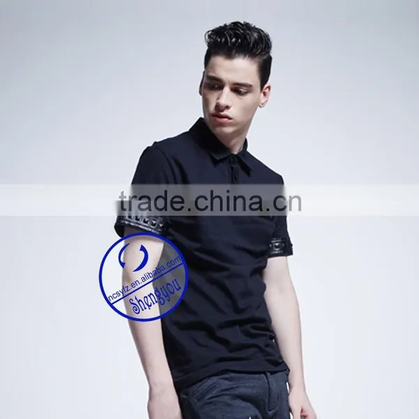 Single Jersey Men's Blank Polo Shirt With Custom Label photo-3
