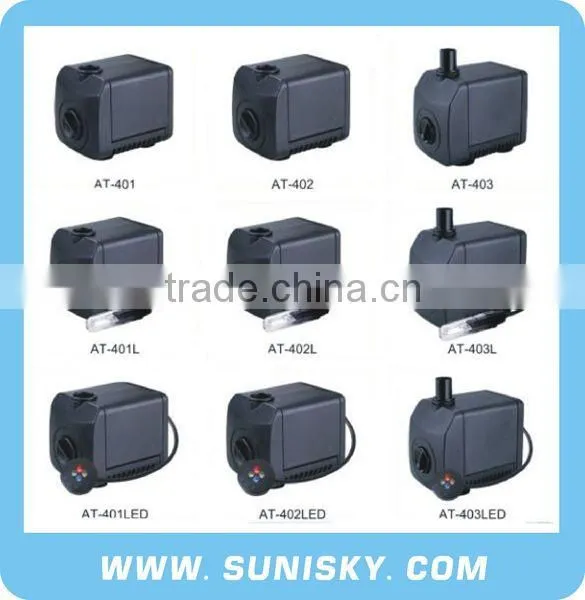 AT Series Fountain Pump With Led Lights