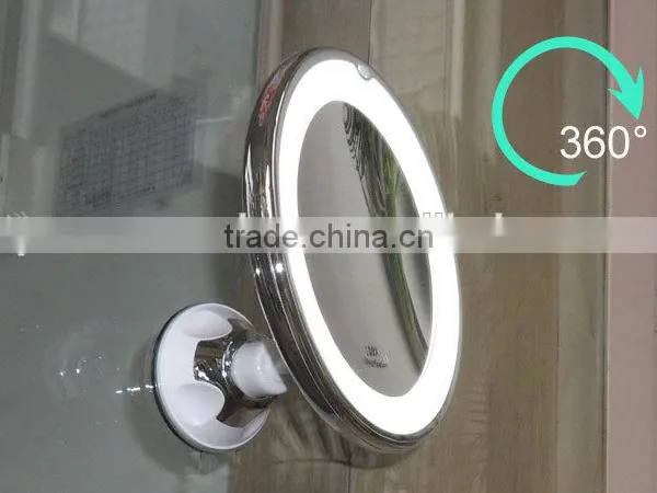 Silver Chrome Bathroom Makeup Mirror With Led Light photo-3
