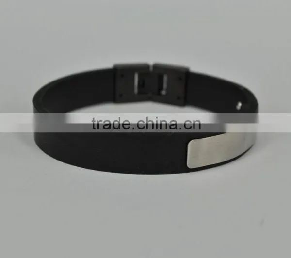 2016 Fashion Magnetic Cow Leather Stainless Steel Bracelet photo-4
