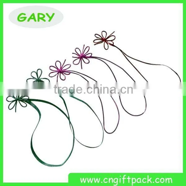 Silver Metallic Elastic String With Bow Christmas Ornament String photo-3