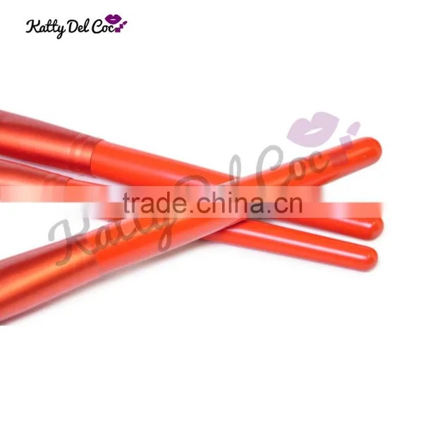 Best Quality Fresh Orange 24pcs Make up Brushes Wood Factory Directly photo-2