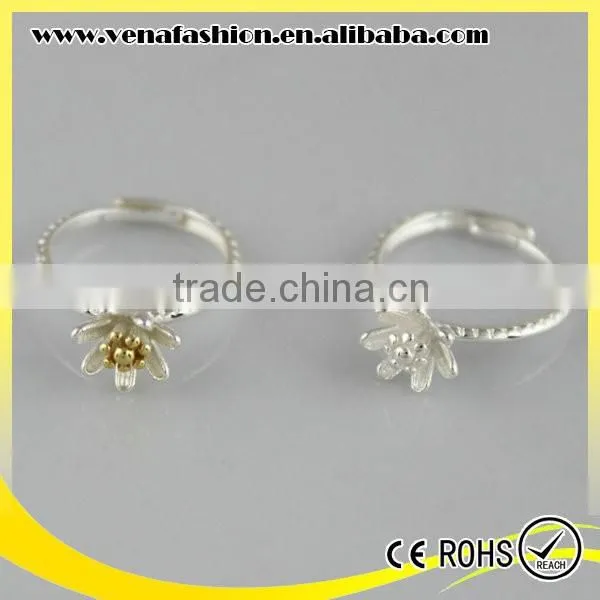 Flower Novelty Smart 925 New Design Rings Silver Jewelry photo-3