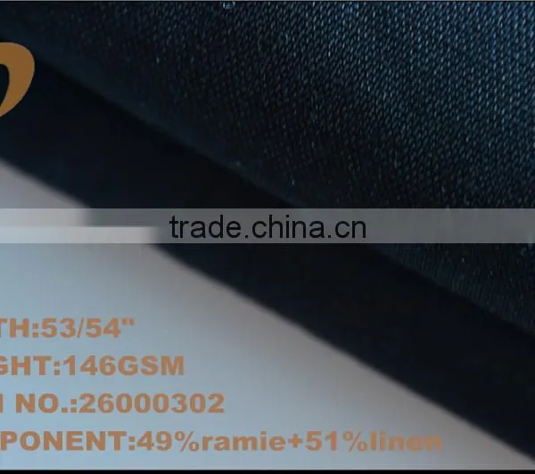 Factory Directly Sale 49% Ramie and 51% Linen Woven Fabric Plain Dyeing Fabric Ready for Shirt and Home Textile photo-2
