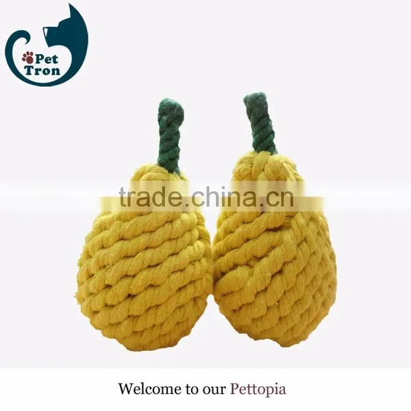 Big Yellow Pear Shape Rope Dog Toy
