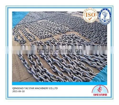 Marine Class U2 U3 Black Painted Studless Link Anchor Chain photo-3