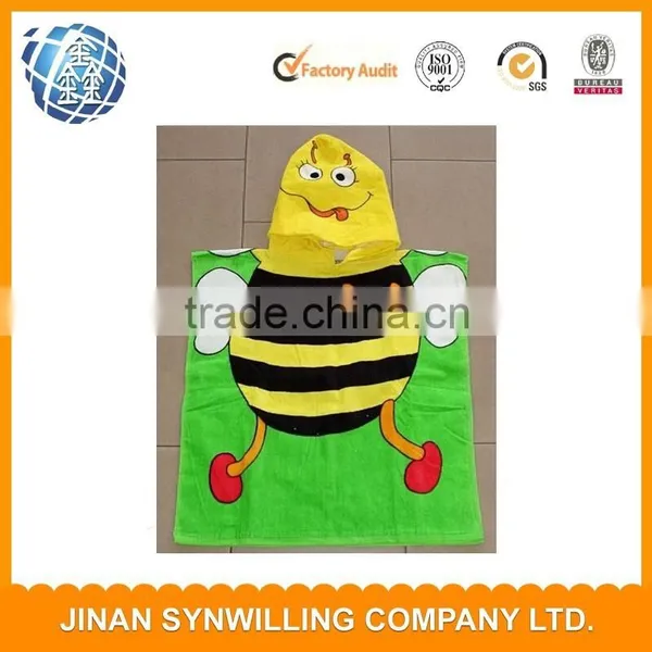 Printed Poncho Hooded Beach Towel for Kids photo-5