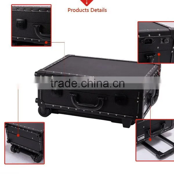 Fashion Folding Portable Pvc Professional Makeup Station With Lights and Mirror photo-5