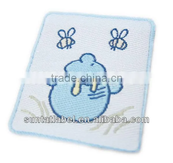 Custom Fashion High Density Damask Woven Cloth Badges photo-5