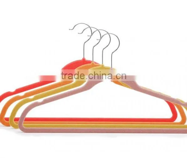 Plastic Velvet Hanger Clothes Hanger ASDF04