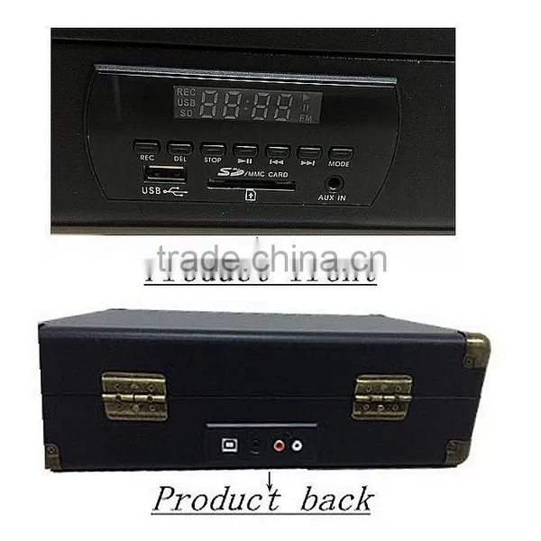 Rain Lane Colourful Mini Portable LP OEM Function Vinyl Turntable Retro Record Player photo-3