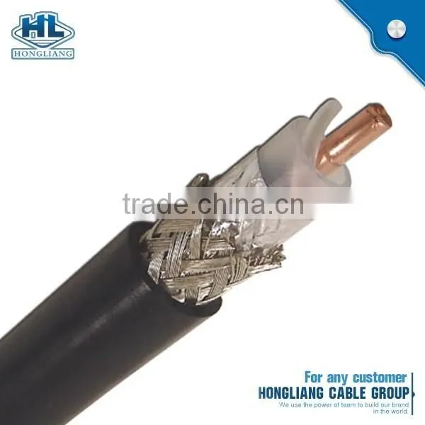 RG59U Coaxial Cable CCA Conductor 75OHM Foan PE Al Foil Shield Bare Copper Wire Braid photo-4