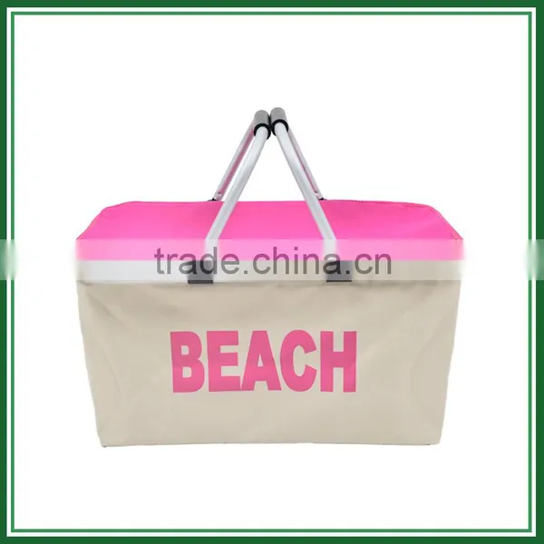 Unique Double Handle Picnic Basket Cooler photo-3