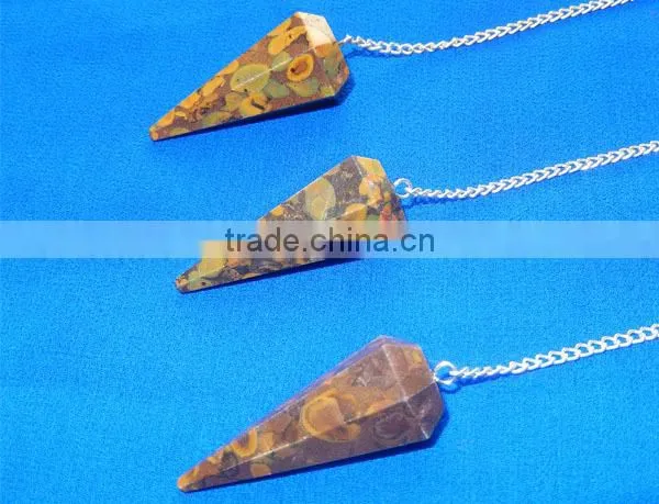 Picasso Jasper Facetted Pendulum For Sale photo-3