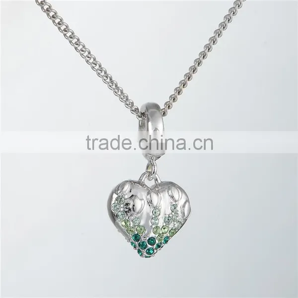 Fashionable Heart Shape Design Gemstone Charm Pendant Bracelet Jewelry photo-2