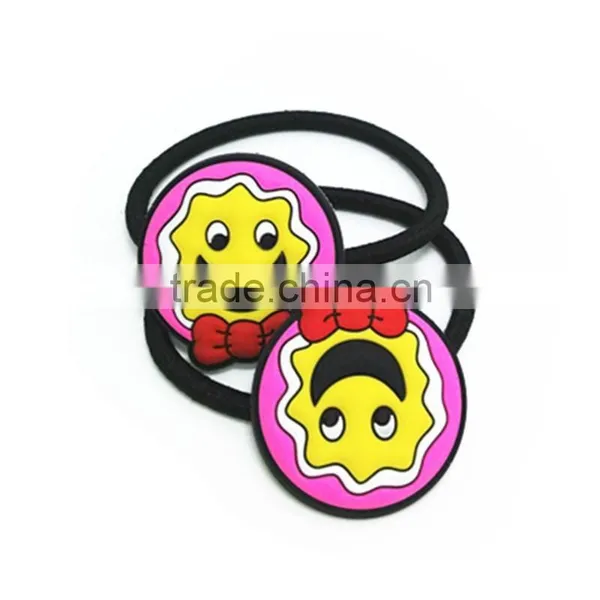 New Products Cute Cartoon Colored Soft Pvc Rubber Girls Hair Bands for Decorative photo-6