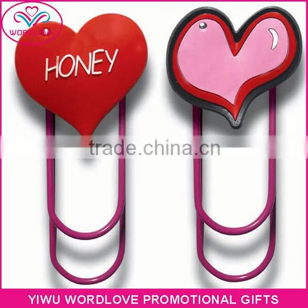 Customized Soft Rubber Money Clip Paper Clip Magnetic Bookmark for Promotion photo-4