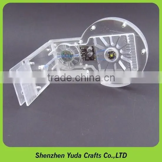 Acrylic Block Holder Polished and Machined CNC Router Acrylic With Milling Holes photo-5