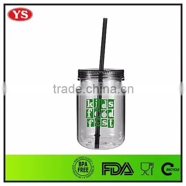 900 ml Large Capacity Transparent Mason Jar With Straw photo-4