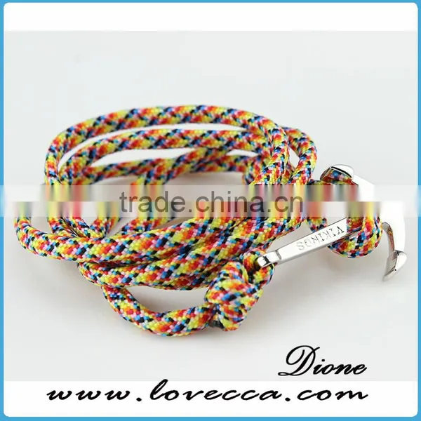 New Designs For Men Military Bracelets Rope Name Bracelets Anchor Rope Bracelet photo-3