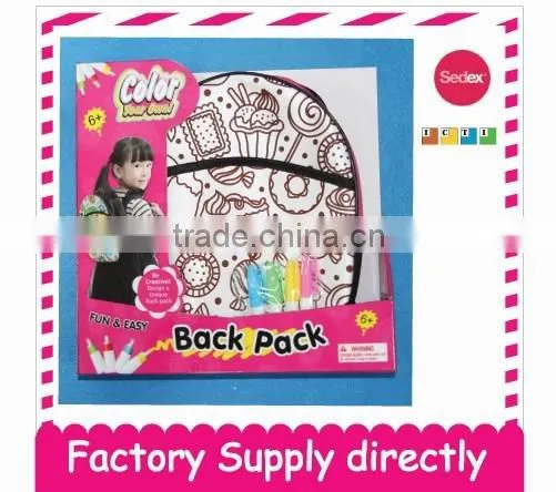 DIY Coloring Strong Waterproof Big for students, Backpack Bag