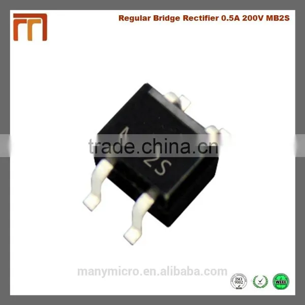 Surface Mount Regular Bridge Rectifier 0.5A 200V MB2S photo-2