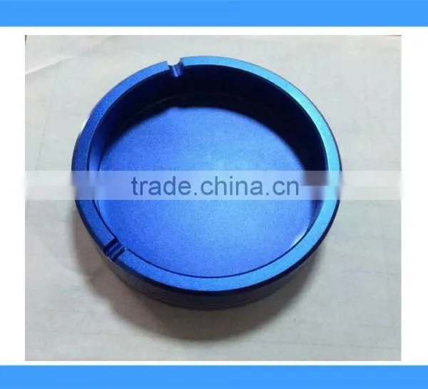 DCA009123BLU Blue Color Round Shape Aluminum Alloy Ashtray, Aluminum Table Ashtray photo-2