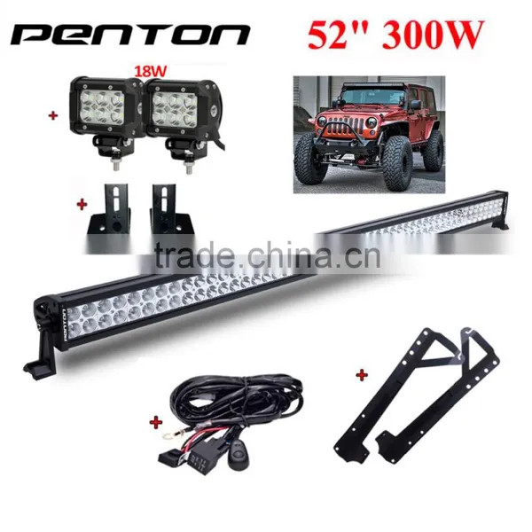 Penton 3Wx100pcs Led Light Bar Waterproof IP67 300W 4X4 52inch Led Light Bar for 2007-2015 Jeep Wrangler