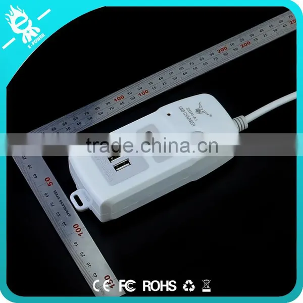 China 2016 New Arrival Extension Electric Switch Socket With 2 Usb Ports photo-5