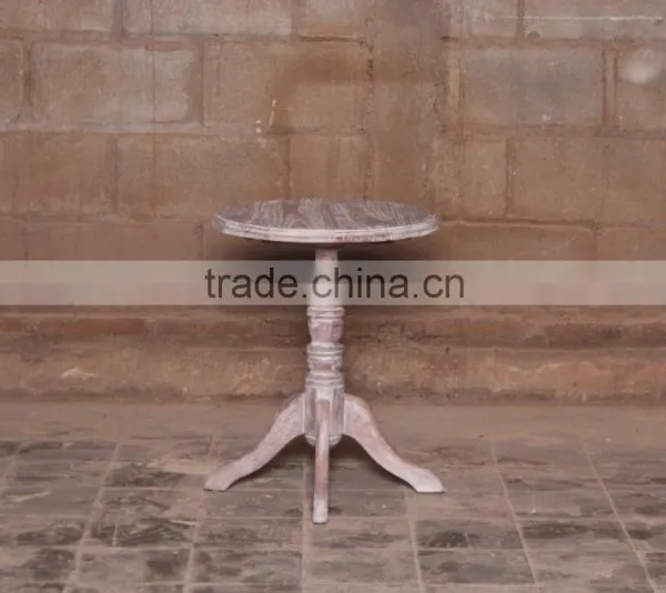 Reclaimed Teak - Round Lamp Table