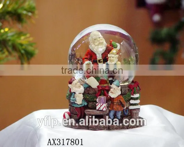 Customized Music Crystal Glass Snow Ball for Christmas Gift Resin Craft / Christmas Glass Snow Ball photo-2