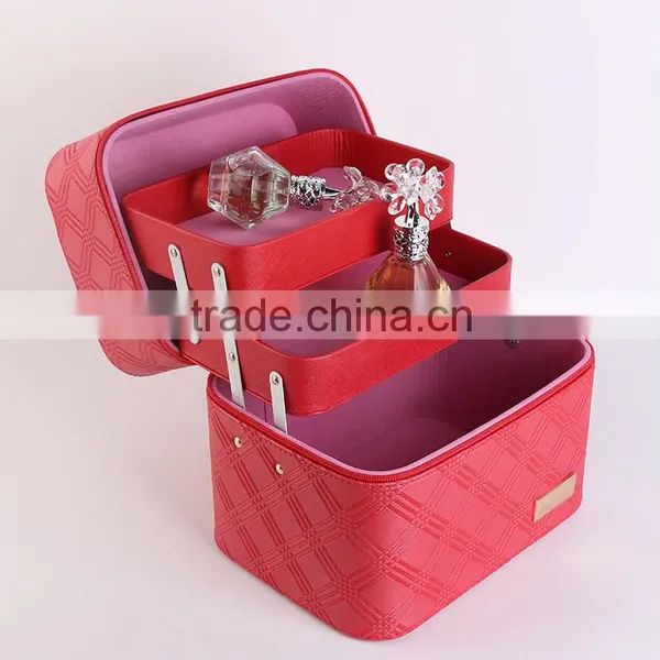 Chinese Factories Wholesale Custom Luxurious Leather Cosmetic Box, Multi-function Eye Shadow Box photo-4