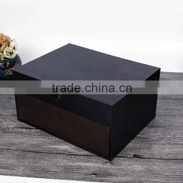 Europe and the United States Sell Like Hot Cakes Wholesale Custom Wooden Box, Wine Champagne Black Gift Box photo-4