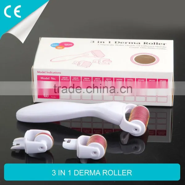 Lowest Price in China! 3 in 1 Derma Roller 600/180/1200 Needles Stainless DRS Derma Roller Kits photo-6