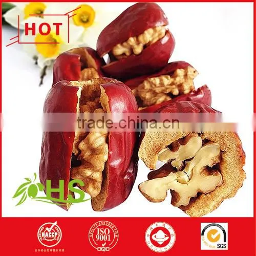 Chinese Shanxi Grade One Walnut Kernel With Red Jujubel for Sale 250g*4 photo-3