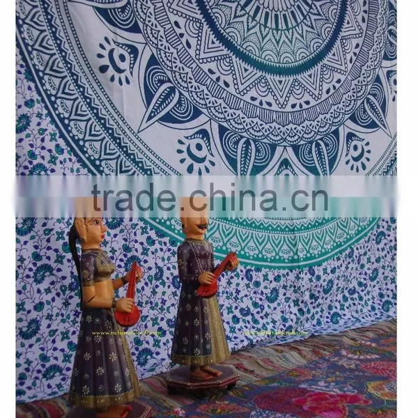 Printed Art Single Dorm Bed Cover Manufacturing Tapestries Bed Sheet Cotton Tapestry Twin Bedspread photo-2