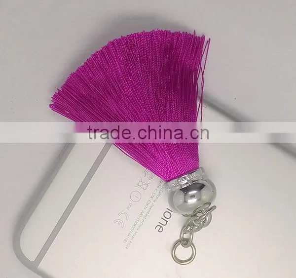 STOCK Cheap Tassel Cellphone Jewelry Hats Accessories Tassel With Buckle for Sale photo-3