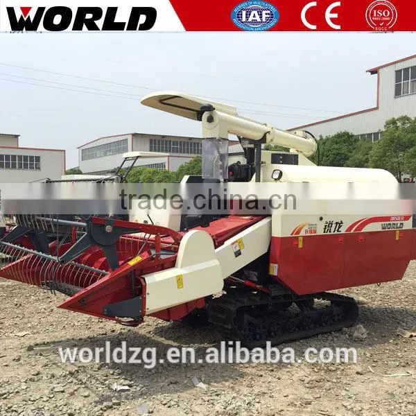 Small Rubber Track Paddy Field Farm Machine Mini Soybean Combine Harvester photo-2
